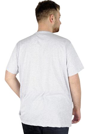 Mode XL Büyük Beden Tshirt V Yaka 20032 Grimelanj