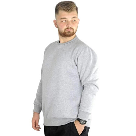  Mode Xl Erkek Sweatshirt Bisiklet Yaka Basic 20131 Grimelanj