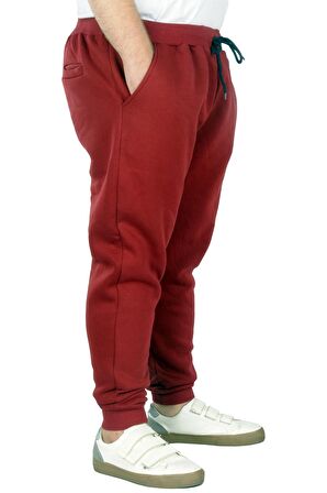 Mode XL Büyük Beden Erkek Esofman Altı 3ip 20583 Bordo