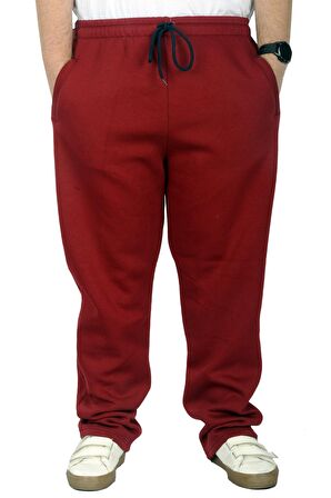Mode XL Büyük Beden Erkek Eşofman Altı Classic 3 İp 11103 Bordo