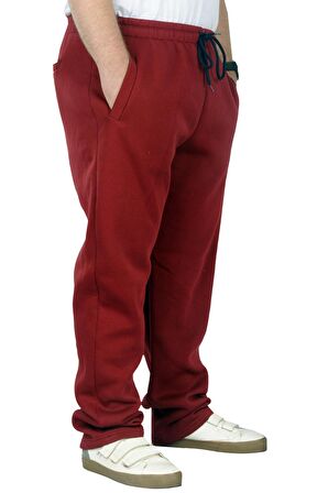 Mode XL Büyük Beden Erkek Eşofman Altı Classic 3 İp 11103 Bordo