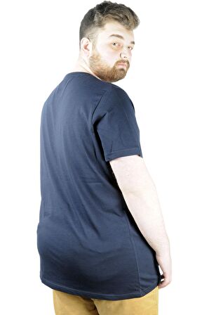 Mode XL Erkek T shirt Bis Yaka Good Lover 22114 Lacivert