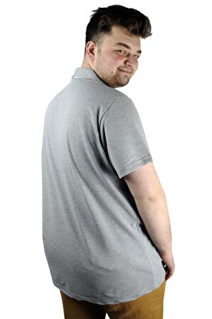 Mode XL Erkek T shirt Polo Florida 22303 Gri Melanj