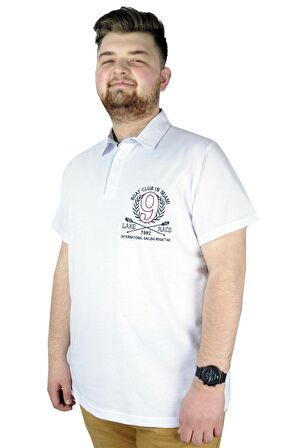 Mode XL Erkek T shirt Polo Boat Club 22301 Beyaz