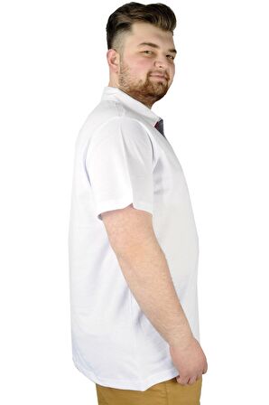 Mode XL Erkek T shirt Polo Boat Club 22301 Beyaz
