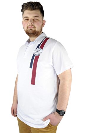 Mode XL Erkek T shirt Polo Flight Team 22311 Beyaz