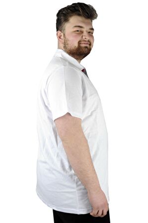 Mode XL Erkek Polo T shirt Mode Exchange 22312 Beyaz