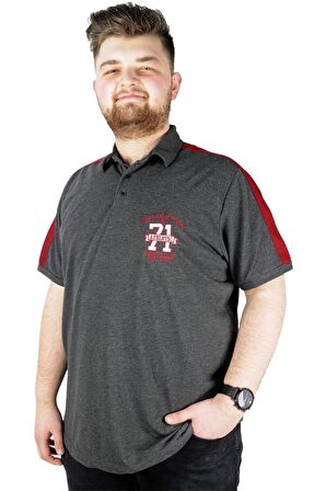 Mode XL Erkek T shirt Polo Superior Team 22315 Antramelanj