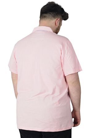 Mode XL Büyük Beden Erkek T-Shirt Polo MDX Club 22305 Somon