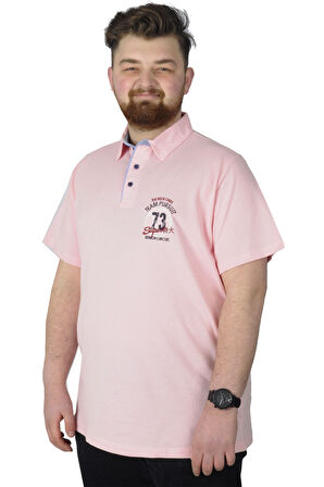 Mode XL Büyük Beden T-Shirt Polo 73 22332 Somon