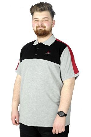 Mode XL Büyük Beden T-Shirt Polo MD 22333 Grimelanj