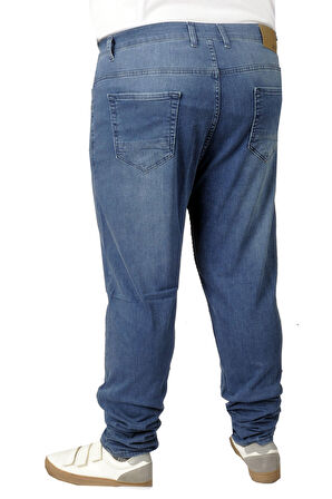 Mode XL Büyük Beden Erkek Pantolon Kot 21920 Mavi