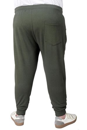 Mode XL Büyük Beden Eşofman Altı DarPaça  Zippered 22501 Haki