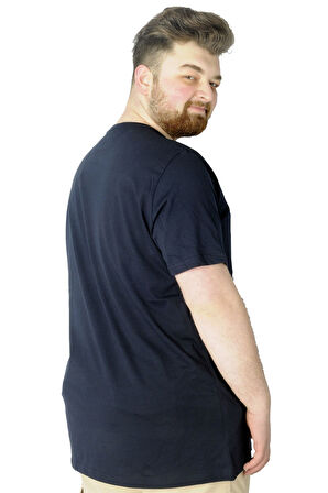 Mode XL Erkek T shirt Baskılı Break Make The Rules 22150 Lacivert