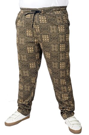 Mode XL Büyük Beden Erkek SweatPant Yancep 22514 Kahverengi