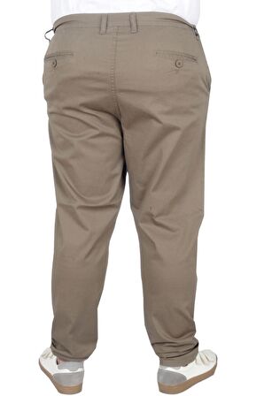 Mode XL Büyük Beden Erkek Pantolon Keten Milano  20850 Toprak