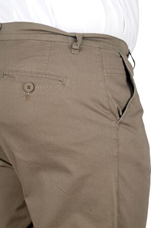 Mode XL Büyük Beden Erkek Pantolon Keten Milano  20850 Toprak