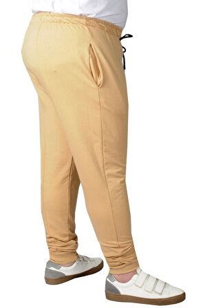 Mode XL Büyük Beden Eşofman Altı Parçalı MD 22014 Bej