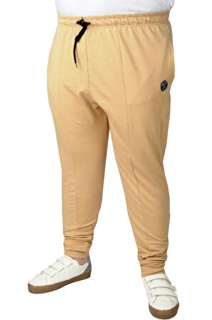 Mode XL Büyük Beden Eşofman Altı Parçalı MD 22014 Bej