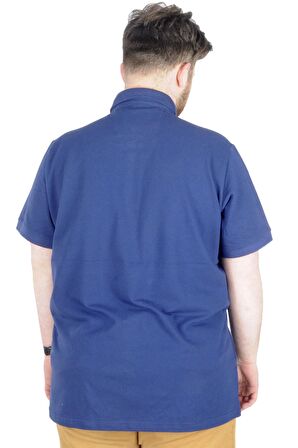 Mode XL Büyük Beden T-Shirt Polo MD500E 22342 İndigo