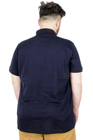 Mode XL Büyük Beden T-Shirt Polo MD500E 22342 Lacivert