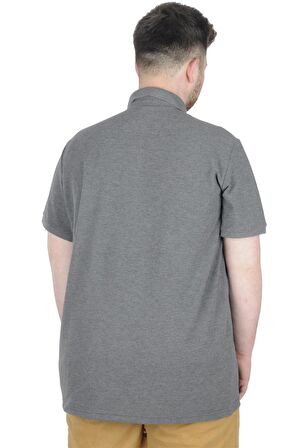 Mode XL Büyük Beden T-Shirt Polo Eagles 22348 Antramelanj