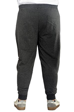 Mode XL Büyük Beden Eşofman Altı DarPaça  Zippered 22501 Antramelanj
