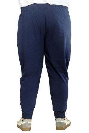 Mode XL Büyük Beden Eşofman Altı DarPaça  Zippered 22501 İndigo
