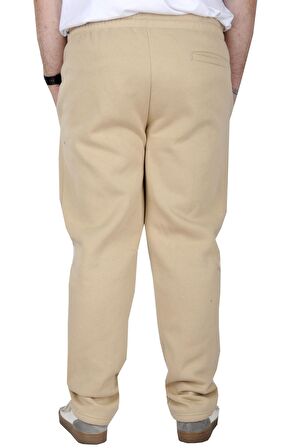 Mode XL Büyük Beden Erkek Eşofman Altı Classic 3 İp 11103 Bej