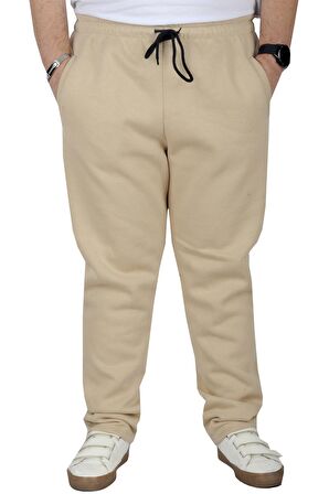Mode XL Büyük Beden Erkek Eşofman Altı Classic 3 İp 11103 Bej