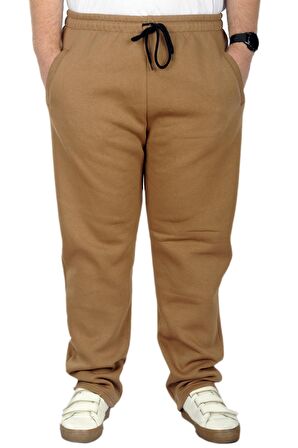 Mode XL Büyük Beden Erkek Eşofman Altı Classic 3 İp 11103 Sütlü Kahve