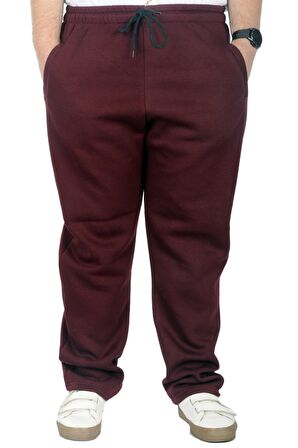 Mode XL Büyük Beden Erkek Eşofman Altı Classic 3 İp 11103 Mürdüm
