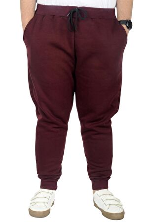 Mode XL Büyük Beden Erkek Esofman Altı 3ip 20583 Mürdüm