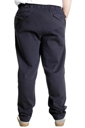 Mode XL Büyük Beden Erkek Gabardin Kargo Jogger Pantolon Doğa 21928 Lacivert