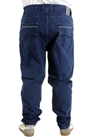 Mode XL Büyük Beden Erkek Kot Pantolon Klasik 5Cep Mark 22930 Lacivert