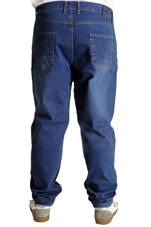 Mode XL Erkek Kot Pantolon Klasik 5Cep Deep Royal Blue 22932 Koyu Mavi