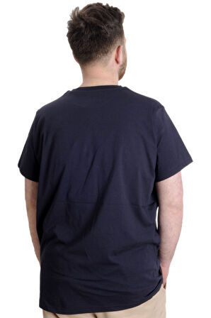 Mode XL Büyük Beden Erkek T-shirt FUTURE 23200 Lacivert
