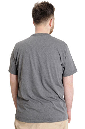 Mode XL Büyük Beden Erkek T-shirt PAUSE 23109 Antramelanj