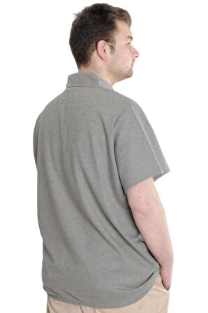 Mode XL Büyük Beden Erkek T-shirt Polo Cepli Golf WAFFLE 23320 Haki