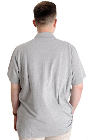 Mode XL Büyük Beden Erkek T-shirt Polo FRAGMENTED 23325 Grimelanj
