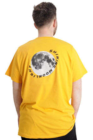 Mode XL Büyük Beden Erkek T-shirt GALAXY 23125 Hardal