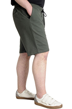 Mode XL Büyük Beden Erkek Kapri Yandan Cep MULINE 20501 Haki