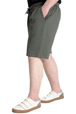 Mode XL Büyük Beden Erkek Kapri Yandan Cep MULINE 20501 Haki