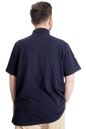 Mode XL Büyük Beden Erkek T-shirt Polo AIRFORCE 23337 Lacivert