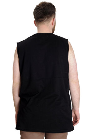 Mode XL Büyük Beden Erkek Atlet LONG LIVE SURF 23009 Siyah