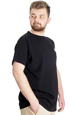 Mode XL Büyük Beden Erkek T-shirt TRAINING DEPT 23128 Siyah