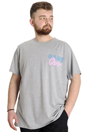 Mode XL Büyük Beden Erkek T-shirt GAME OVER 23130 Grimelanj