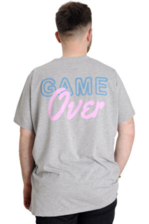 Mode XL Büyük Beden Erkek T-shirt GAME OVER 23130 Grimelanj