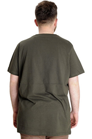 Mode XL Büyük Beden Erkek T-shirt FOREVER 23138 Haki
