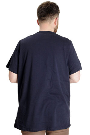 Mode XL Büyük Beden Erkek T-shirt TELEPATHIC 23132 Lacivert